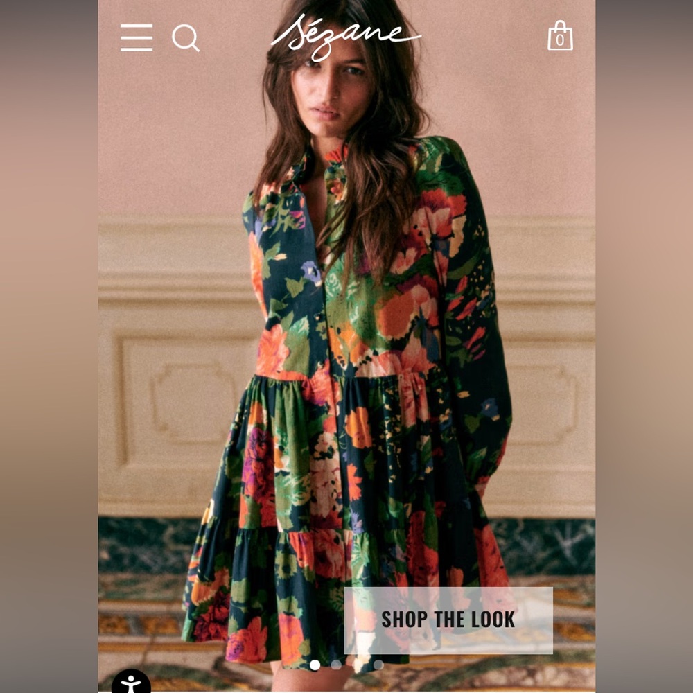 Sezane Floral Mini Dress - Multicolor